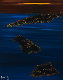 題名：Scale／Ocean 7 : Land 3 No.3, 2010年, 油彩．畫布, 91x116.5cm(50F) 
